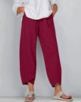 Women's Casual High Waist Wide Leg Trousers