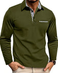 Aaron | Button-Placket Long-Sleeve Polo