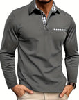 Aaron | Button-Placket Long-Sleeve Polo