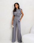 Women's Easy Wide Leg Two-Piece Set